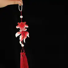華やかさを添える刺繍入り中華風帯飾り【古典的なデザイン・鯉モチーフ】