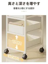 キッチン収納カート【移動式・多段階・野菜と果物用バスケット】