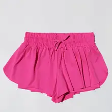女の子用 夏用速乾ショートパンツ【二重構造・光透け防止・ランニング・バスケットボール対応】（セットアップ対応）
