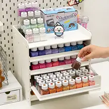 デスクトップ用 スポンジビーズ収納ボックス【DIY手工芸・多層引き出し式・収納ラック】