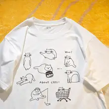 猫のデザインがかわいい！コットンTシャツ【ユニセックス・短袖・シンプルデザイン】
