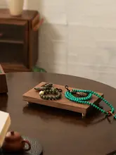 黒胡桃木製の手串やアクセサリー展示スタンド【無垢材・デスクトップ用・茶室スタイル】