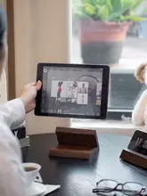 タブレットスタンド 木製 天然木 iPad iPhone Android対応 デスク ベッド 学習 汎用