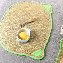 ランチョンマット プレースマット キッズ 男の子 女の子 海草編み キャラクター柄 かわいい 耐熱 断熱 滑り止め 学習 デスクマット 「KENS」