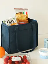 シンプルでおしゃれ！大容量保温手提げランチバッグ【ピクニック・保冷機能】