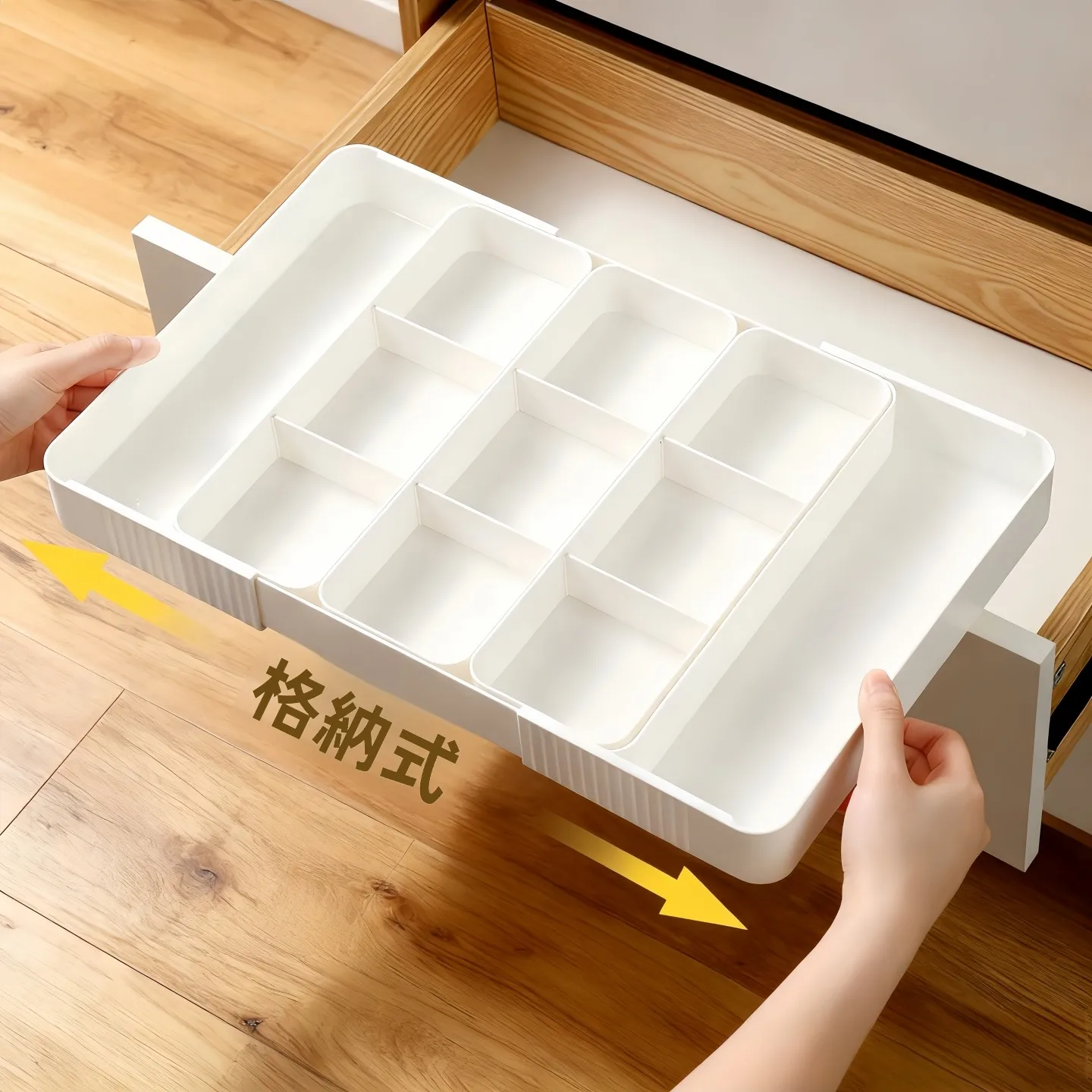 デスク用文具収納ラック507AAB1-3：3格の開口式設計で効率的な文具整理を実現