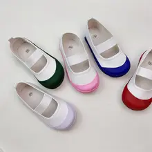 子供用キャンバスシューズ 女児 浅口アンチキック ゴム