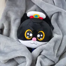 黒猫警長と白猫班長の毛糸製ぬいぐるみ【かわいいデザイン・プレゼントに最適】