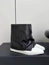 尖ったトゥのフラットロングブーツ【膝下丈・スリム効果・女性用・トレンドデザイン】