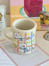 かわいい犬デザイン マグカップ【陶製・高温耐性・インスタ風】