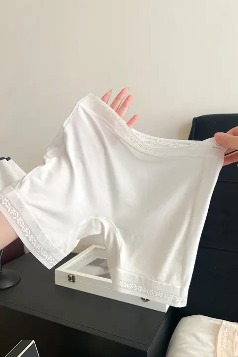 極上の柔らかさ モダール製 防走光安全パンツ【女性用・ボクサーブリーフ・抗菌仕様・白色】