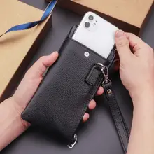 多機能レザー長財布【牛革製・スマートフォン用・大容量】