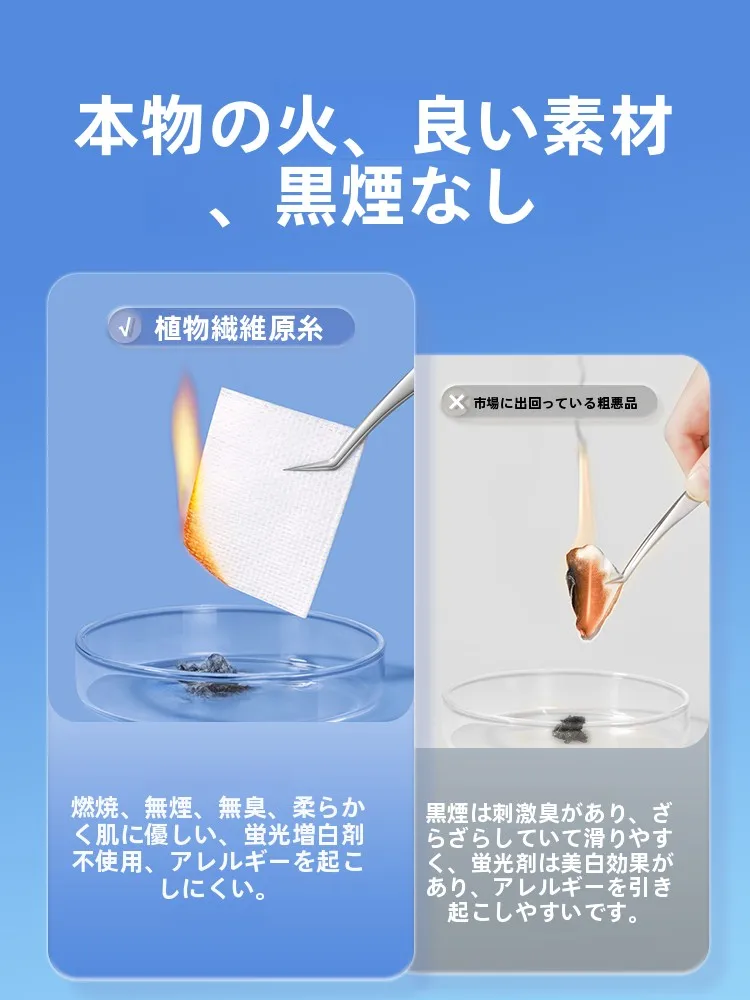 薄型メイク落とし用化粧綿：伸縮性と水分吸収で日常のメイクケアを簡素に