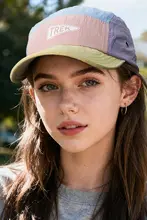 軽量透湿性キャップ【女性用・日除け・カラーブロック・ランニング用・速乾性】