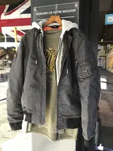 MA-1 フライトジャケット メンズ フード付き ウォッシュ加工 定番 アウター 秋冬「Superdry」