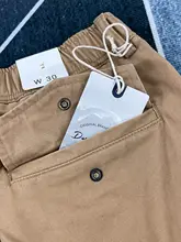 極上の柔らかさのコットン製ポケット付きワークパンツ【男性用・フィット・春秋用】