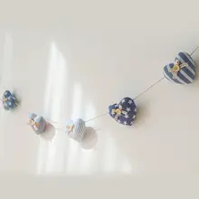 北欧風 星型立体デザインのハート型壁飾り【子供部屋や幼稚園用・オリジナルデザイン】