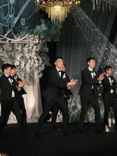 男性用フォーマルスーツ【秋冬用・ベスト付き・結婚式・伴郎服】（セットアップ対応）