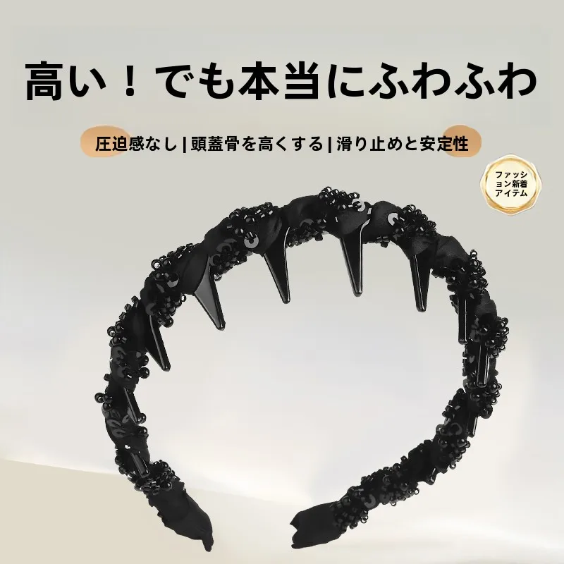 波浪デザインの滑り止め付きヘアバンド：プールヘアアレンジの崩れにくい固定に最適な選択