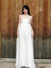 Note of love シンプルなストラップ付き軽婚礼服【ロングガウン・結婚式・パーティー用】