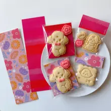 クッキーデコ クッキー台紙 菓子敷き紙 ピンク 花柄 バレンタイン 母の日 ギフト お菓子デコレーション