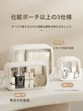 旅行用コンパクト洗面用具ポーチ【男女兼用・防水・透明収納】