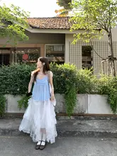不規則な花柄チュールスカート【フレンチデザイン・Aライン・ボリューム感】