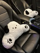 かわいいキャラクターの車用腰当てクッションセット【2個入り・運転席用・ネックピロー付】