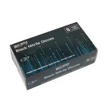 タトゥー用 ブラック使い捨てニトリル手袋【粉末不使用・クリーン・ラテックスフリー】