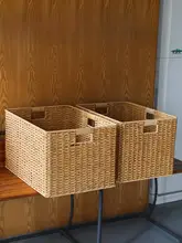 Kens 収納ボックス【大容量・プラスチック製・藤編デザイン】