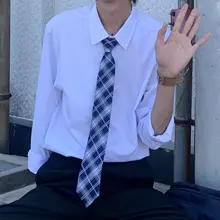 学生用長袖と半袖の制服シャツ【ゆったりサイズ・ユニセックス・学院風】（セットアップ対応）