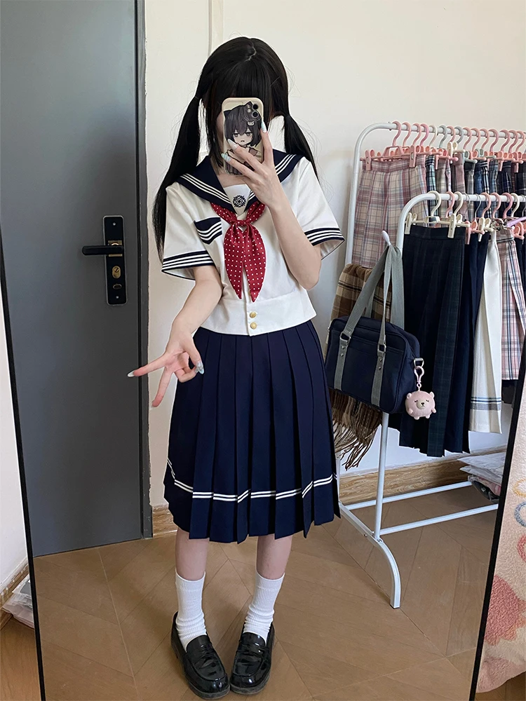 可愛い制服 高校風 セーラー服 セットアップ対応 マリンスタイル
