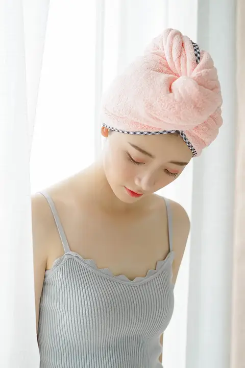 可愛い極上の吸水ドライキャップ【速乾・ヘアタオル・バスキャップ】