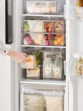 透明PET製 引き出し式冷蔵庫収納ボックス【果物・野菜・卵用】