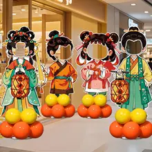 古風漢服インテリア装飾 人形フォトフレーム【幼稚園イベント用・KT板】