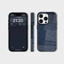おしゃれなデニムチェック柄iPhone用ケース【個性派・ストリートスタイル】
