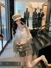 微透けリボン付きレースシフォンシャツ【春秋用・女性用】