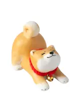 SANQ 笑顔のカップル柴犬陶器置物【インテリア装飾用・誕生日プレゼント】