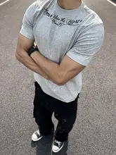 Tシャツ メンズ 半袖 SORONA 接触冷感 筆記体プリント 正肩 袖口リブ 細マッチョ 夏