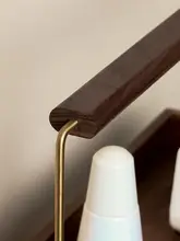 洗面所用化粧品収納ボックス【高級感・ブラックウォールナット・デスク上用・収納ラック】