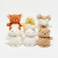 可愛いウサギとキツネの毛布おもちゃ【アニマルフィギュア・やわらか素材・置物】