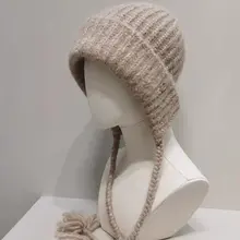 デザイナーウールニット帽【秋冬・耳あて付き・暖かさ重視】