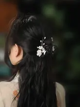 新中式のシャーククリップ【古風・お団子ヘア対応・センスあるアクセサリー】