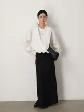 VIMORE ミモワ 秋用 リヨセルウール半身スカート【ブラウン系・シンプル・ストレートタイプ】