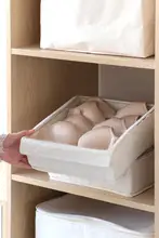 収納ボックス 下着/靴下/整理 家庭用 綿麻布製 3in1 引き出し式 蓋付き 仕切り付き