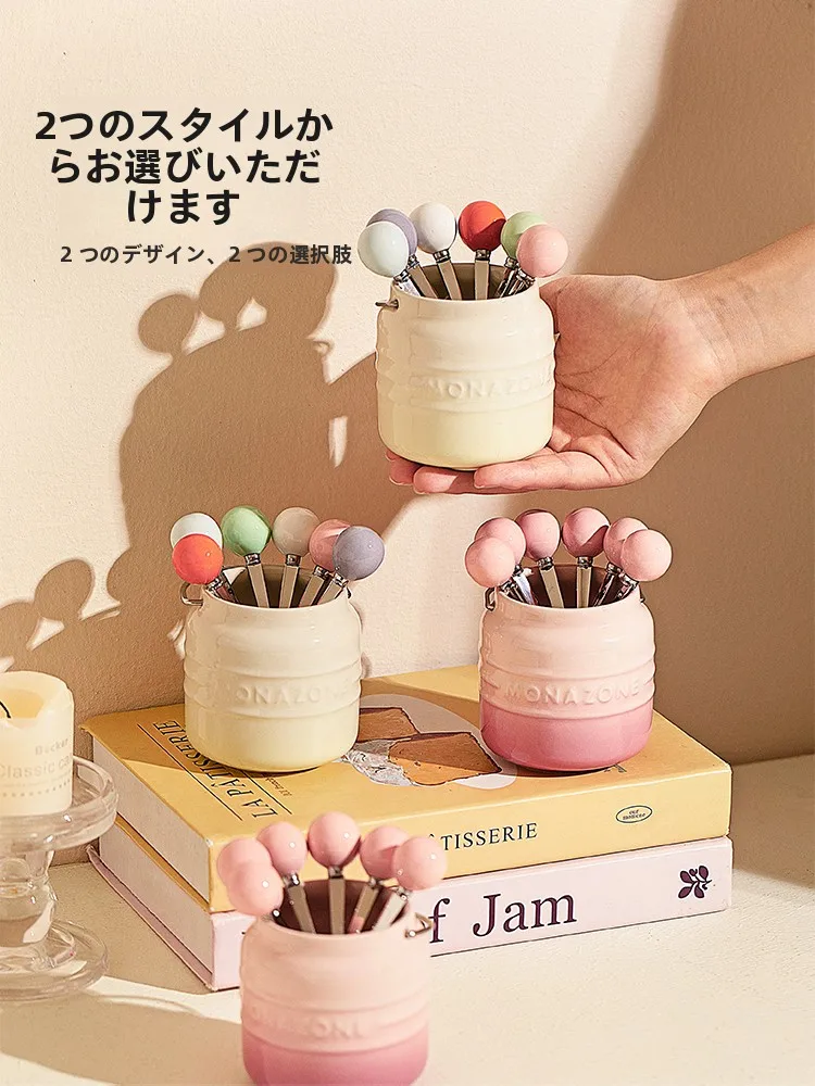 304ステンレス製フルーツフォークセット：キッチンに使えるおしゃれなプレゼントとしての実用性と収納効率