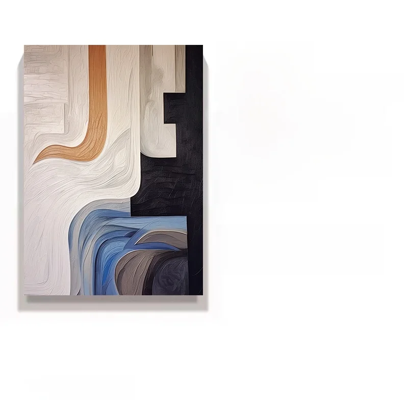 侘び寂び風の手描き抽象風景画：リビングや玄関に最適な現代アートパネルの選び方