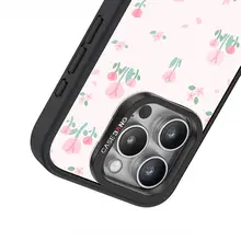 CASEBANG×Krystal コラボ 春の花柄 マグネット背面ケース【iPhone 16/15/14/13/Plus/Pro/ProMax/16e対応】