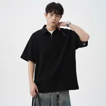 ワッフル生地の半袖ポロシャツ【刺繍デザイン・カジュアル・夏用】