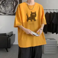 極上の柔らかさ！猫デザインプリントTシャツ【メンズ・夏用・半袖・ゆったりサイズ】